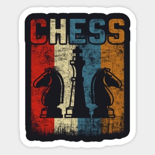 Retro Chess Player Sticker